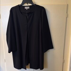 Elegant Black Open Front Jacket